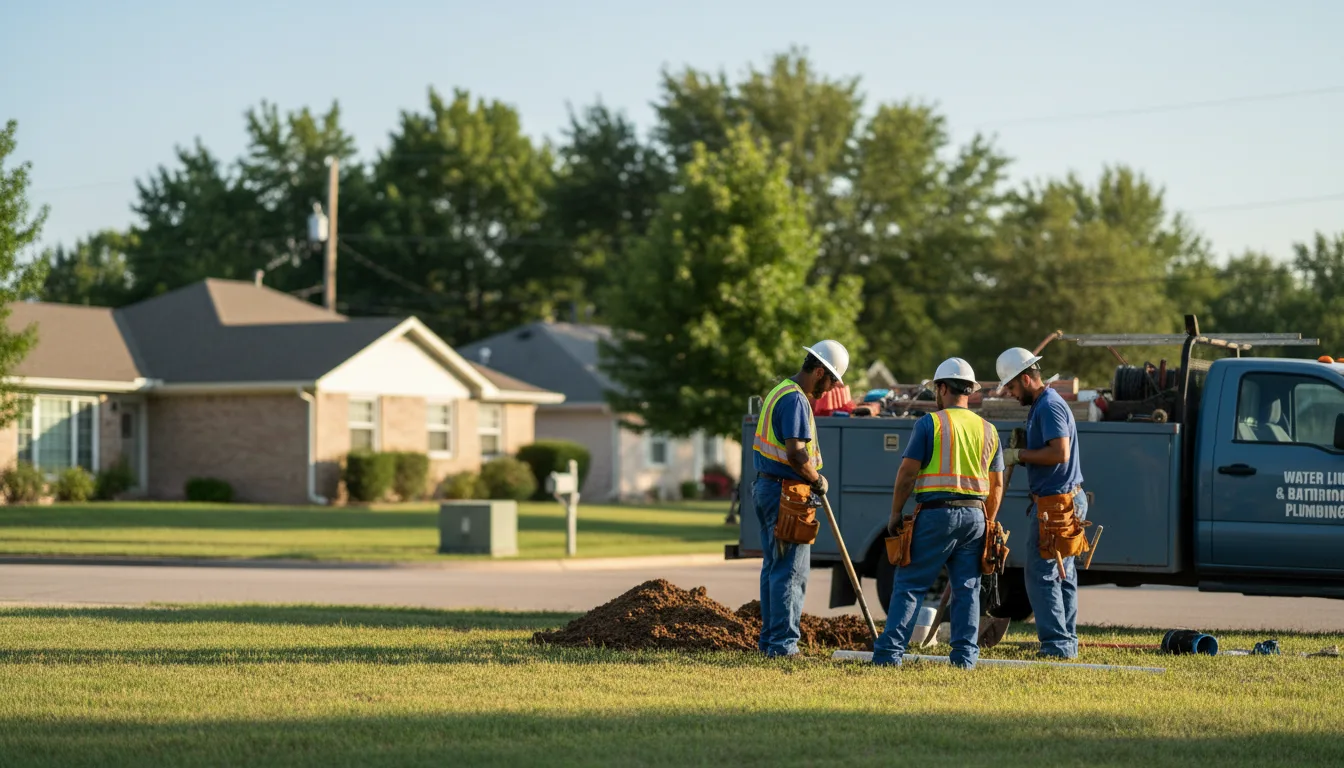 Residential water line and bathroom plumbing service in Conception, MO